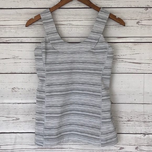 LULULEMON Space Dyed Grey Scoop Neck Tank Top 8 - Picture 3 of 8